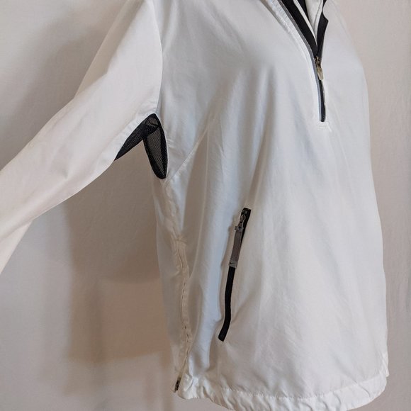 White Nike Wind Breaker Rain Jacket Pullover - Picture 3 of 7